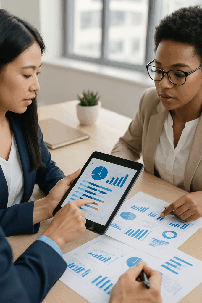 people viewing market research and strategy papers